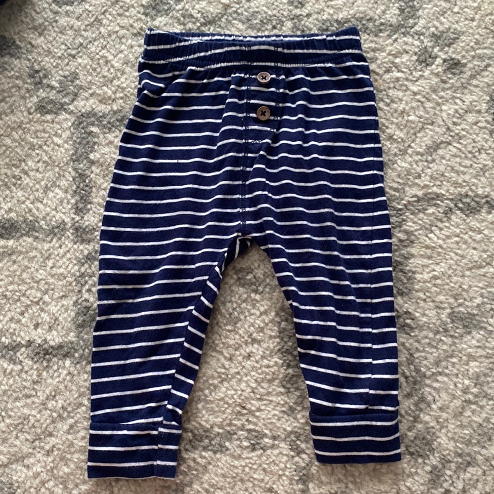 Blue striped pants